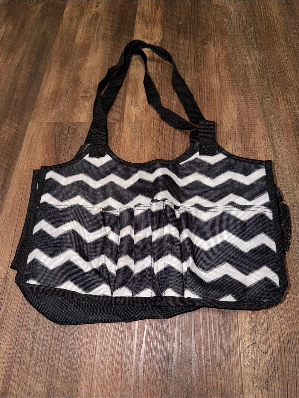 Thirty One Keep It Tote Utility Black Chevron